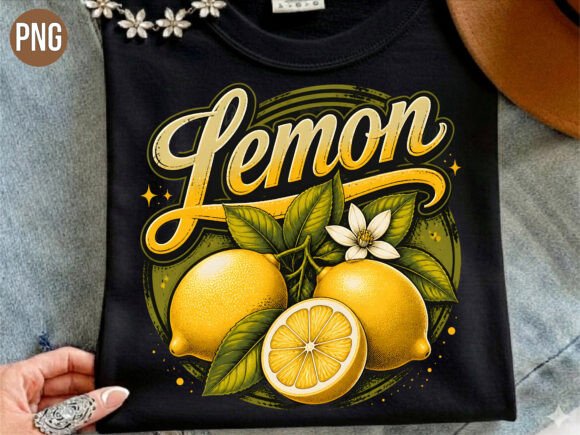 Download Vintage Citrus Lemon Slice Summer PNG - Citrus lemon Collection