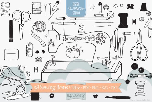 Download Sewing Doodles | Singer Machine, Buttons - Buttons Collection