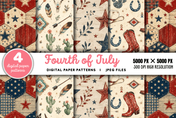 Download Fourth of July Stars Pattern 4 - Stars pattern Collection