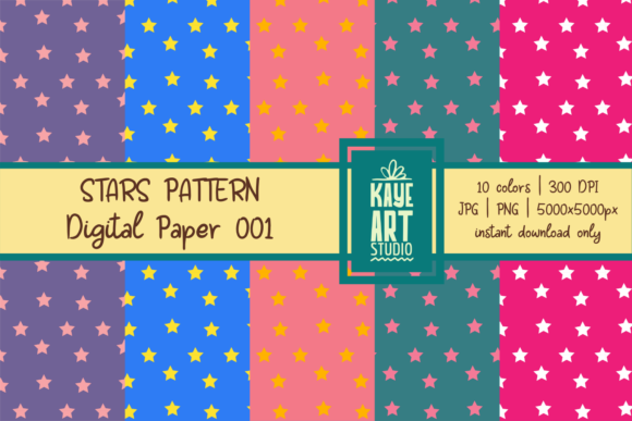 Download Stars Pattern Digital Paper 001 - Premium Resources
