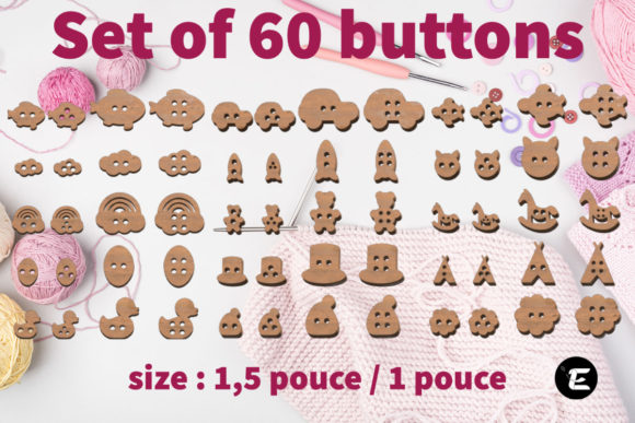 Download Set of 60 Buttons - Buttons Collection